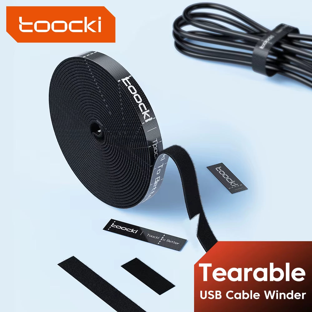 Toocki Cable Organizer Cable Management Tearable Organizador Cables Winder Ties Phone Accessories Wire Cord Organizer and Cables