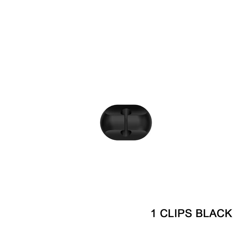 Tie Fixer Wire Management Organizador Cord Clip Office Desktop Phone Cables Holder USB Cable Silicone Organizer Winder